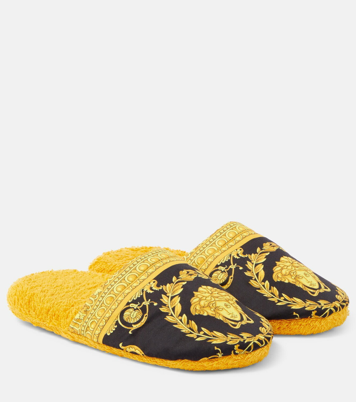 Versace Home I Love Baroque cotton slippers
