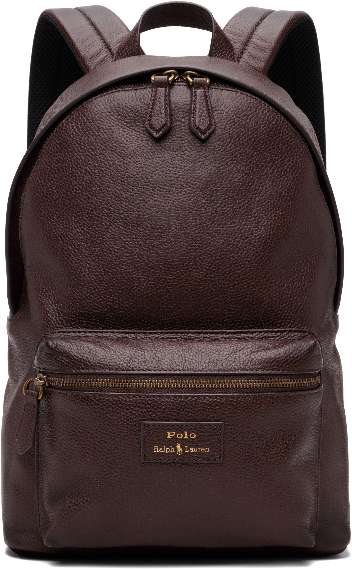 Polo Ralph Lauren Brown Pebbled Leather Backpack