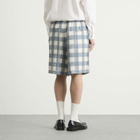 Jil Sander Men's Relaxed Fit Check Shorts in Blue Hydrangea