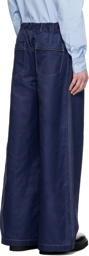 Marni Navy Elasticized Trousers