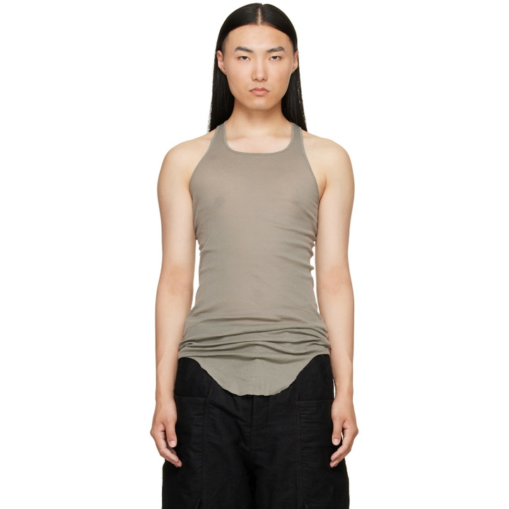 Photo: Rick Owens Taupe Tower Basic Rib Tank Top
