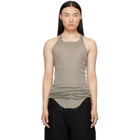 Rick Owens Taupe Tower Basic Rib Tank Top