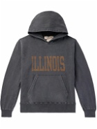 Remi Relief - Printed Cotton-Jersey Hoodie - Gray