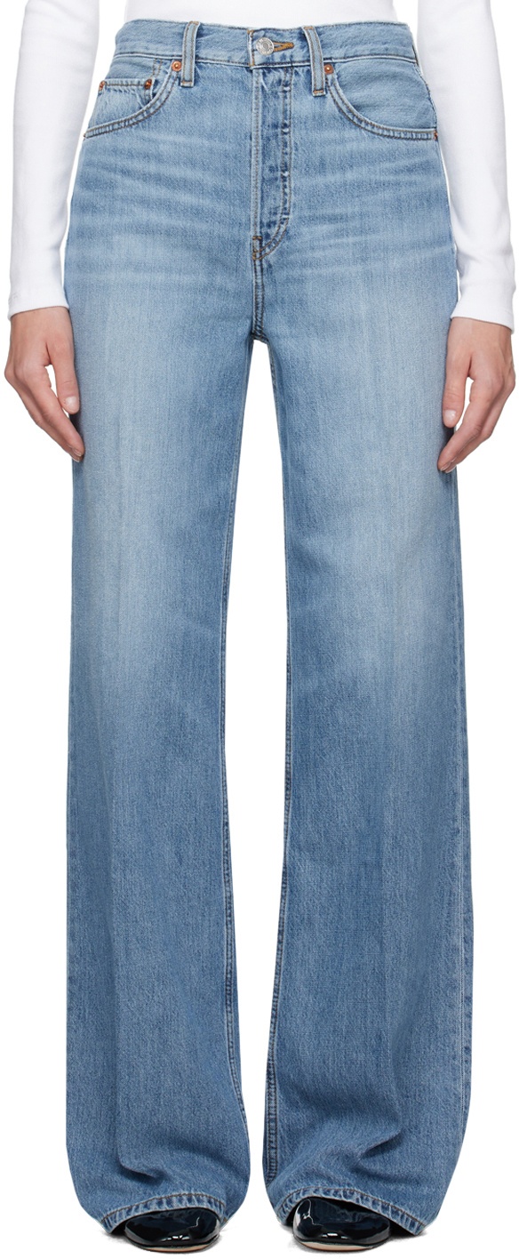 Re/Done Blue Ultra High Rise Jeans Re/Done