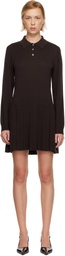 Sandy Liang Brown Hague Sweater Minidress