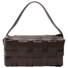 ST. Agni Women's Woven Envelope Slim Tote in Chocolate 