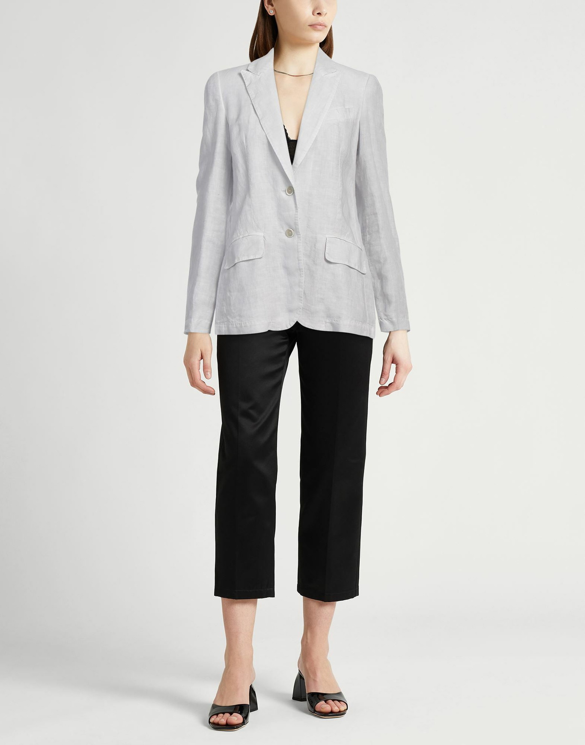 120% Lino Womens Blazer Light in Grey
