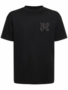 PALM ANGELS - Monogram Stud Cotton T-shirt