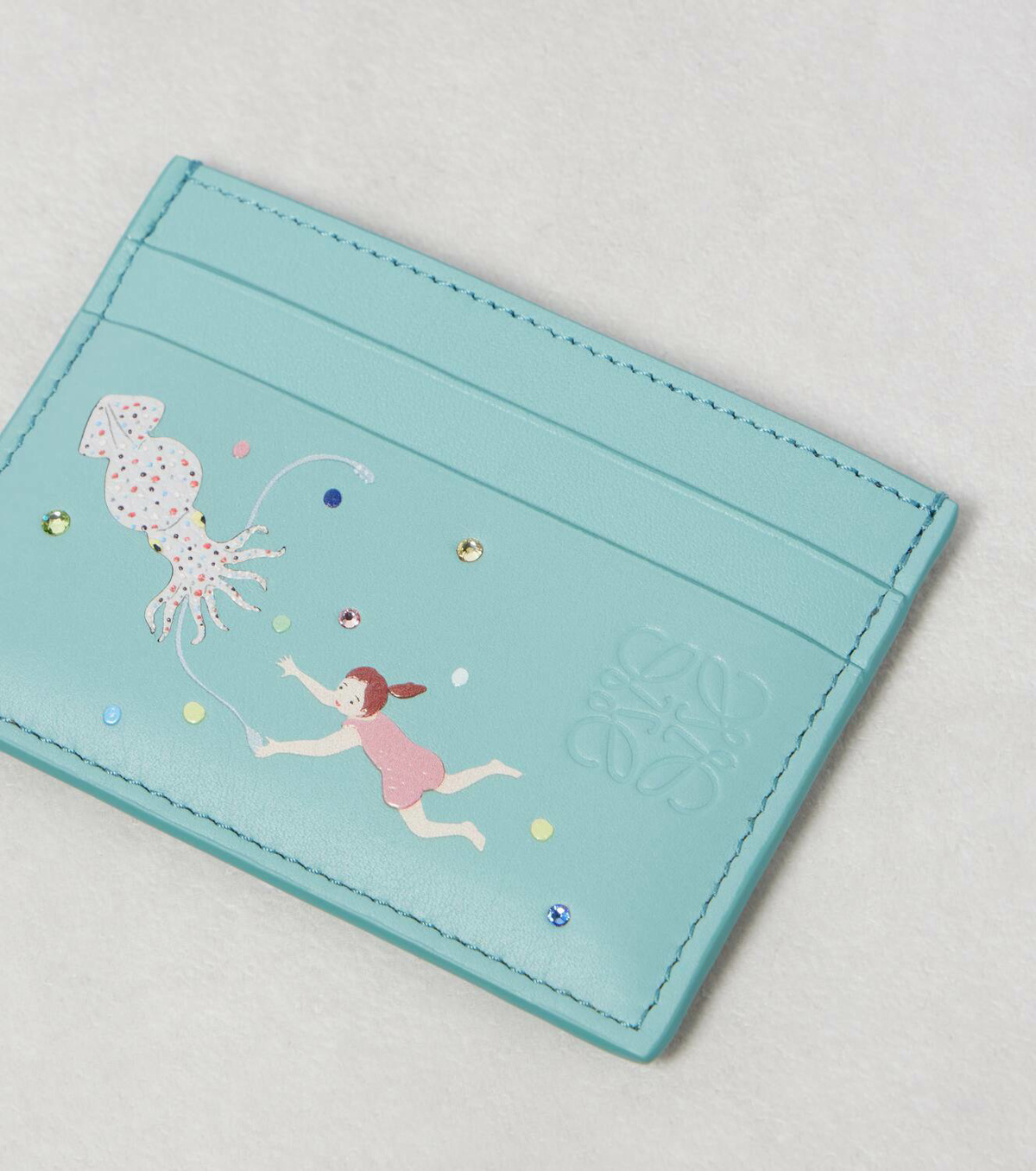 LOEWE Loewe x Suna Fujita カードホルダー Loewe x Suna Fujita Deep Sea leather card holder Loewe