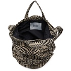 Bode Black and Off-White Cinched Coverlet Tote