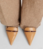 Ferragamo Bow-detail leather slingback pumps