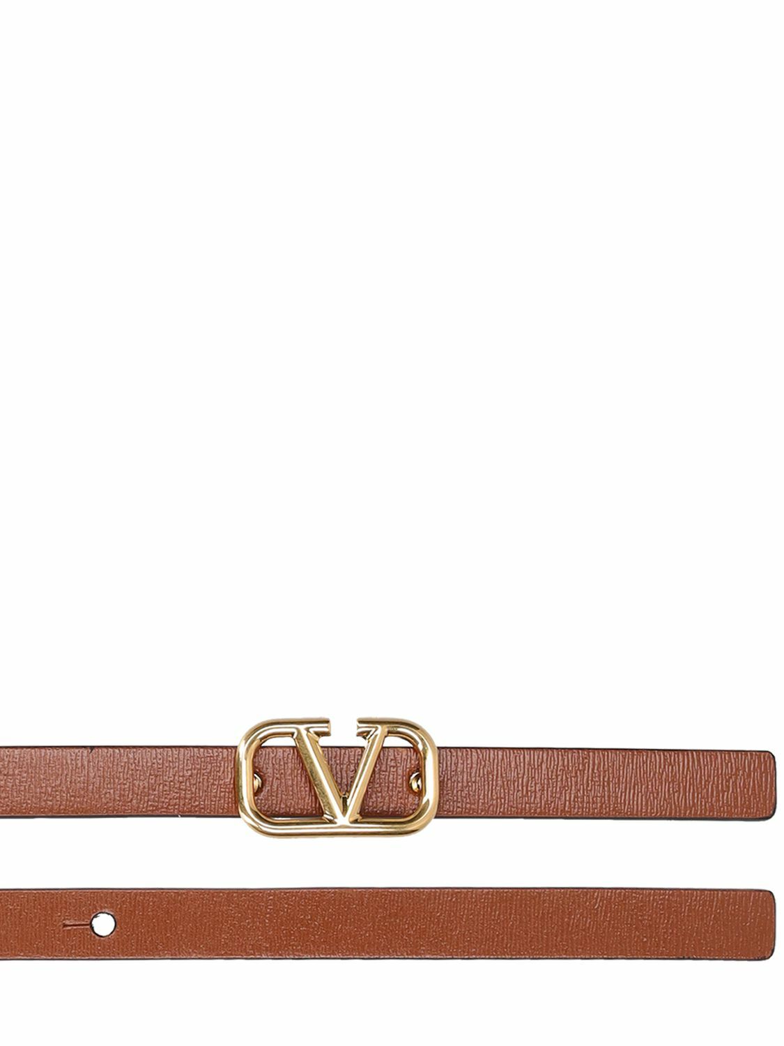 VALENTINO GARAVANI - 1cm Reversible Leather Belt