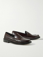 VINNY's - Yardee Leather Penny Loafers - Brown