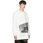 Rick Owens White Jumbo Long Sleeve T-Shirt