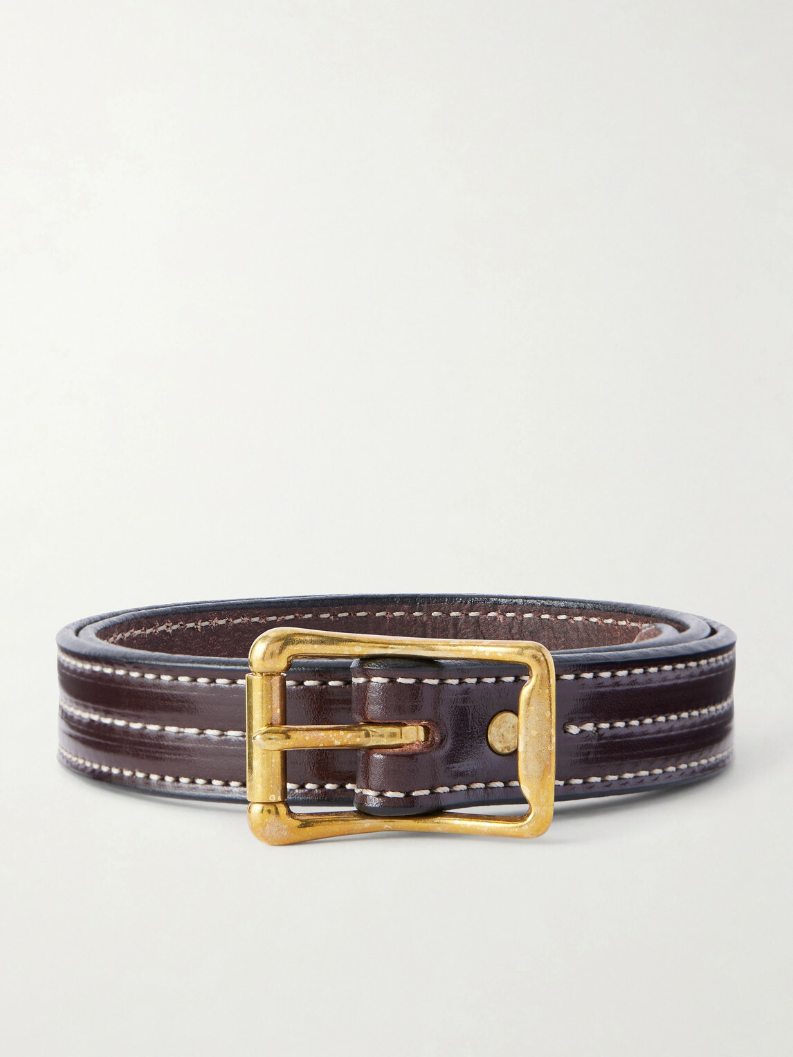 Yuketen - 2.5cm Leather Belt - Brown