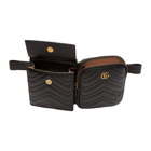 Gucci Black Double Quilted Pouch Belt