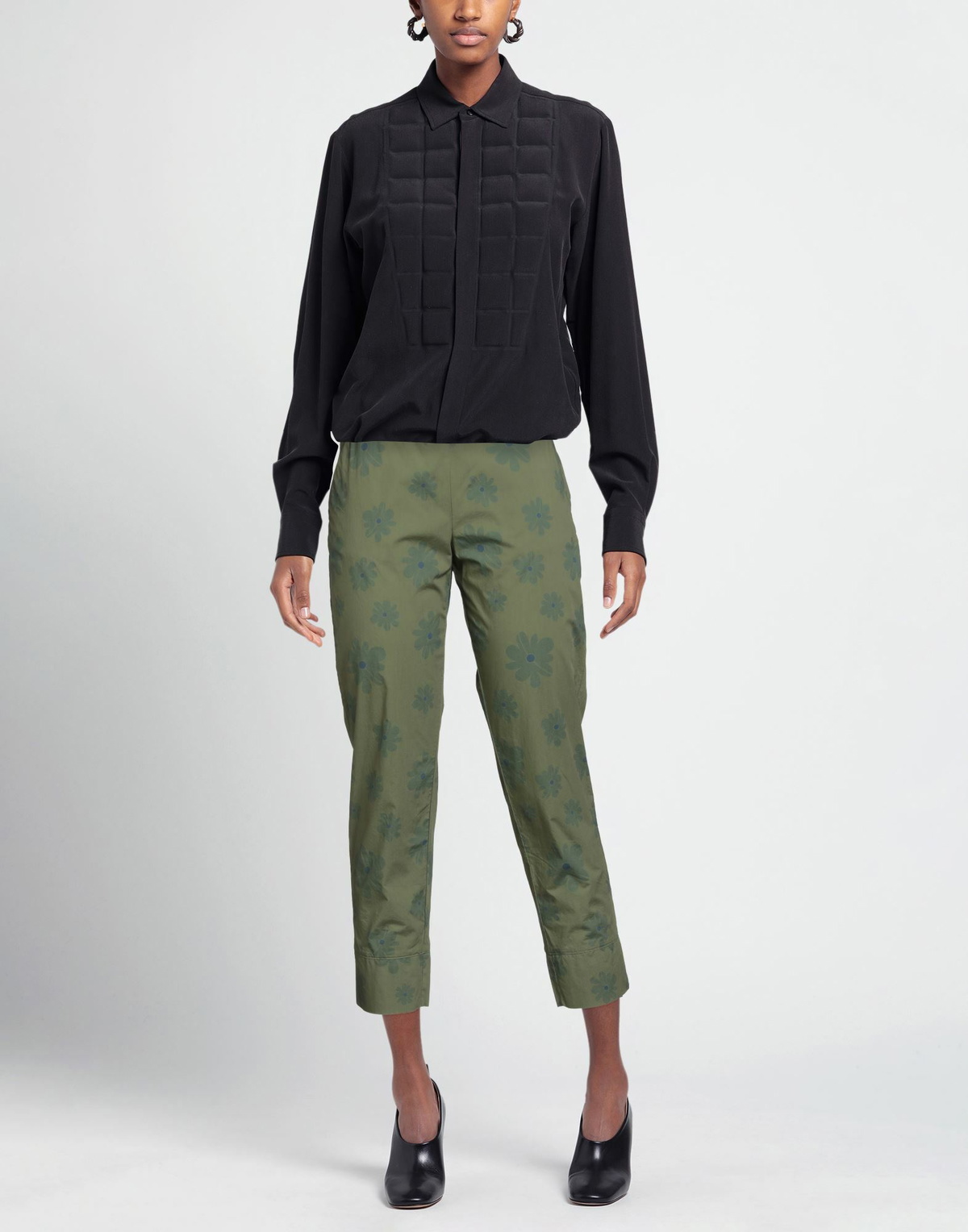 Alessia Santi Womens Pants Military in Green