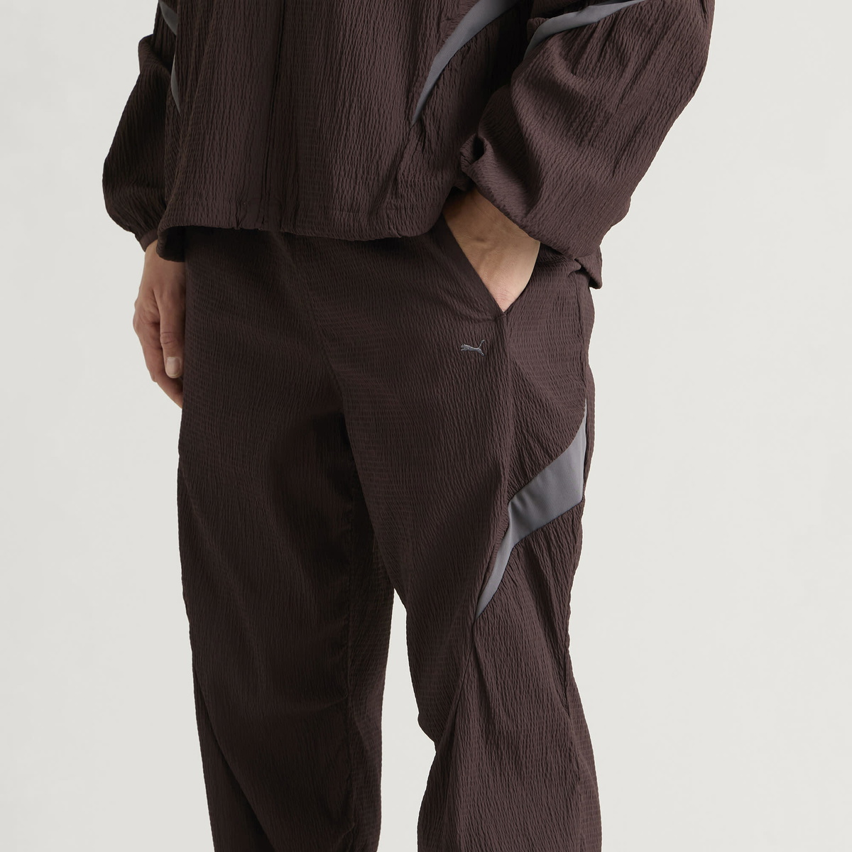 Puma Men's CLRT Track Pants in Chocolate Fondue