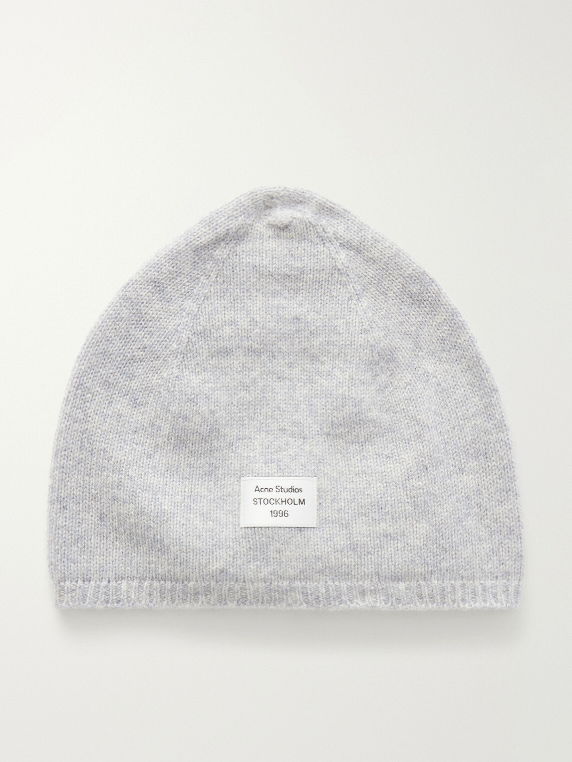 Acne Studios - Kassias Logo-Appliquéd Rib-Trimmed Cashmere Beanie - Gray