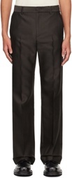 System Brown Bootcut Trousers