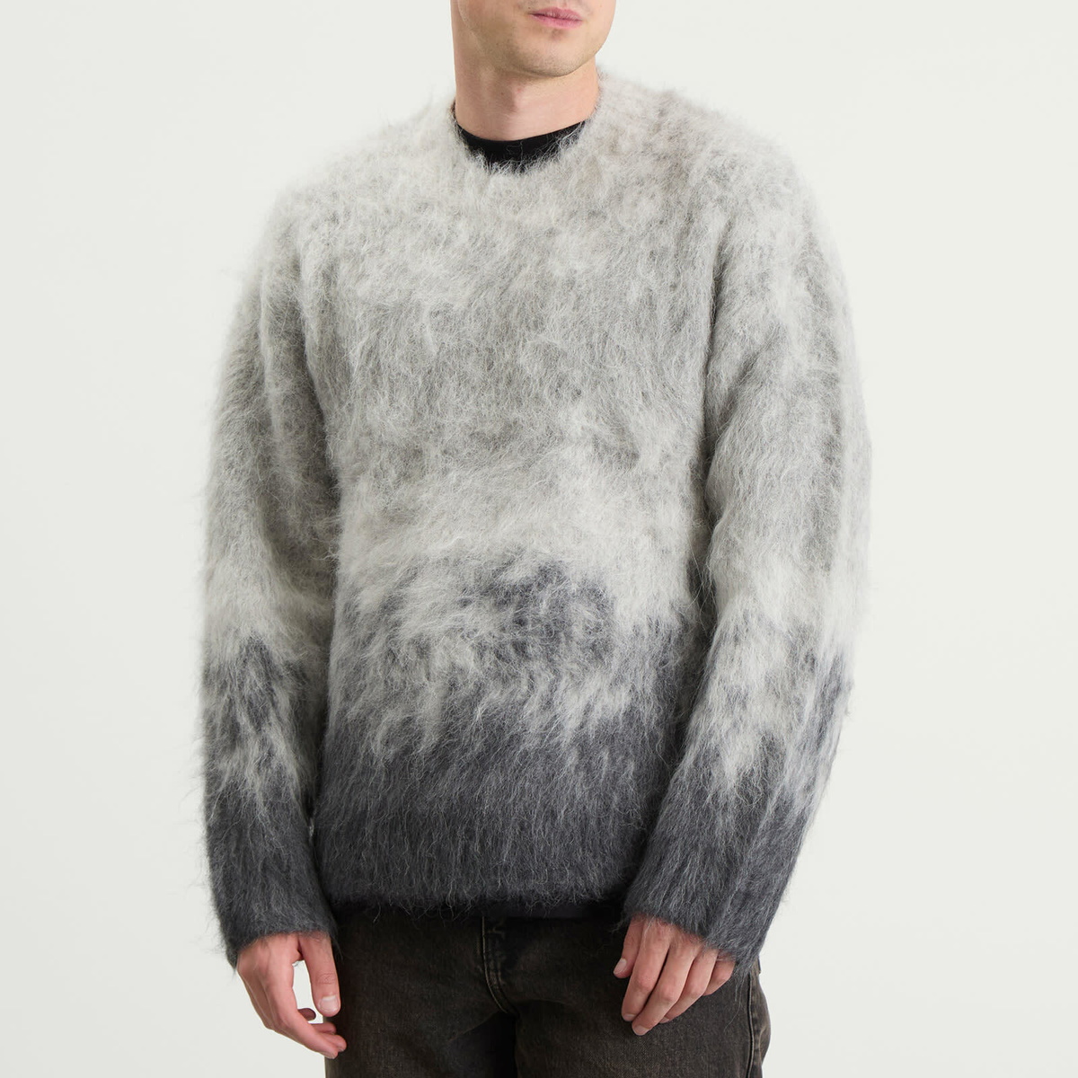Represent Men's Ombre Knit Sweater in Light Grey