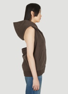 Hooded Vest in Brown