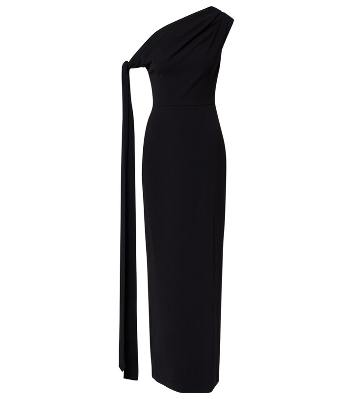 Photo: Solace London Irina scarf-detail crêpe gown