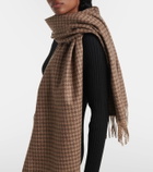 Balenciaga Houndstooth wool-blend shawl