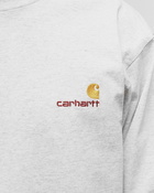 Carhartt Wip L/S American Script T Shirt Grey - Mens - Longsleeves