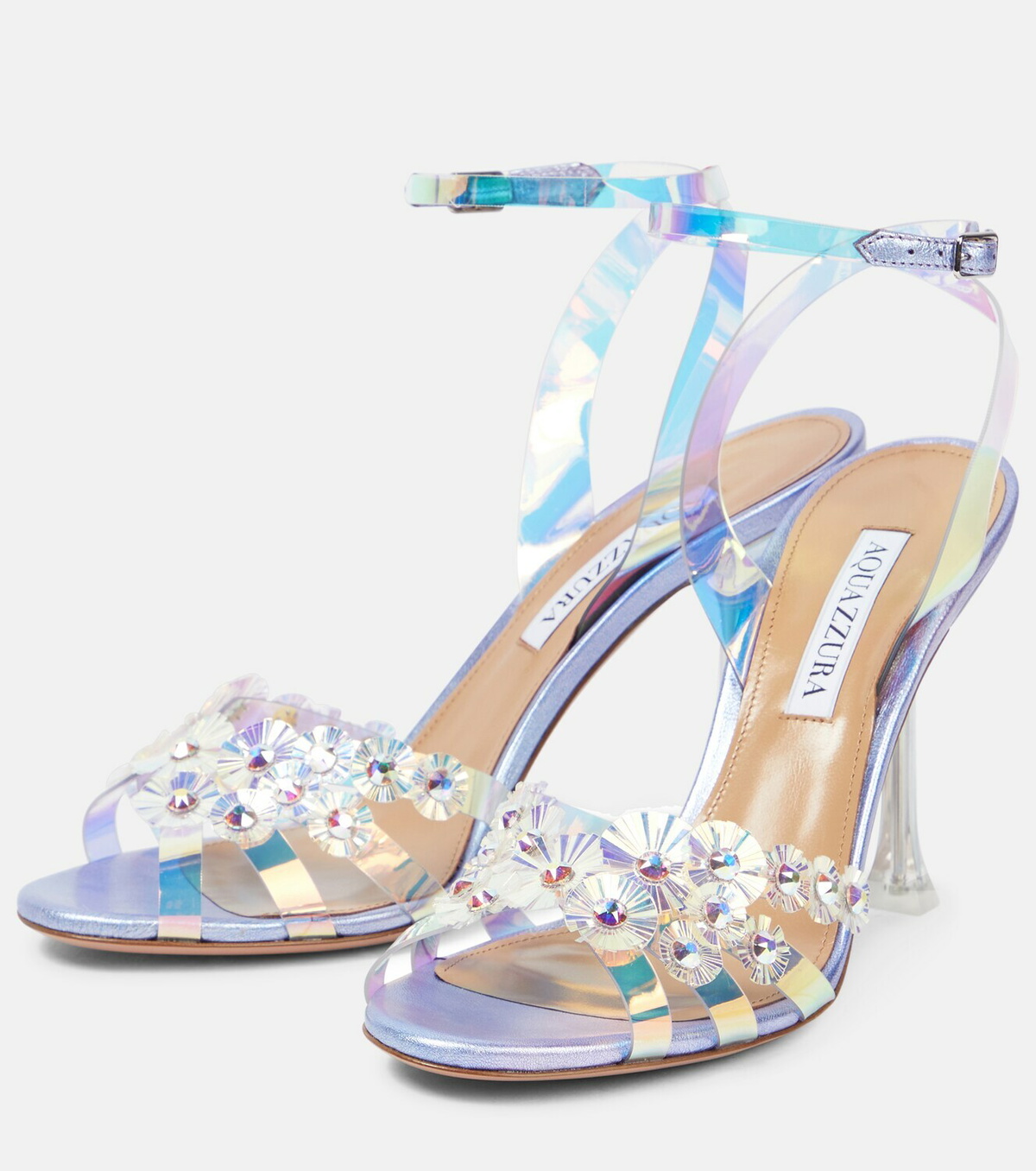 Aquazzura Meteorite 95 embellished PVC sandals Aquazzura