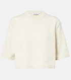Alaïa Cropped cashmere and wool-blend sweater