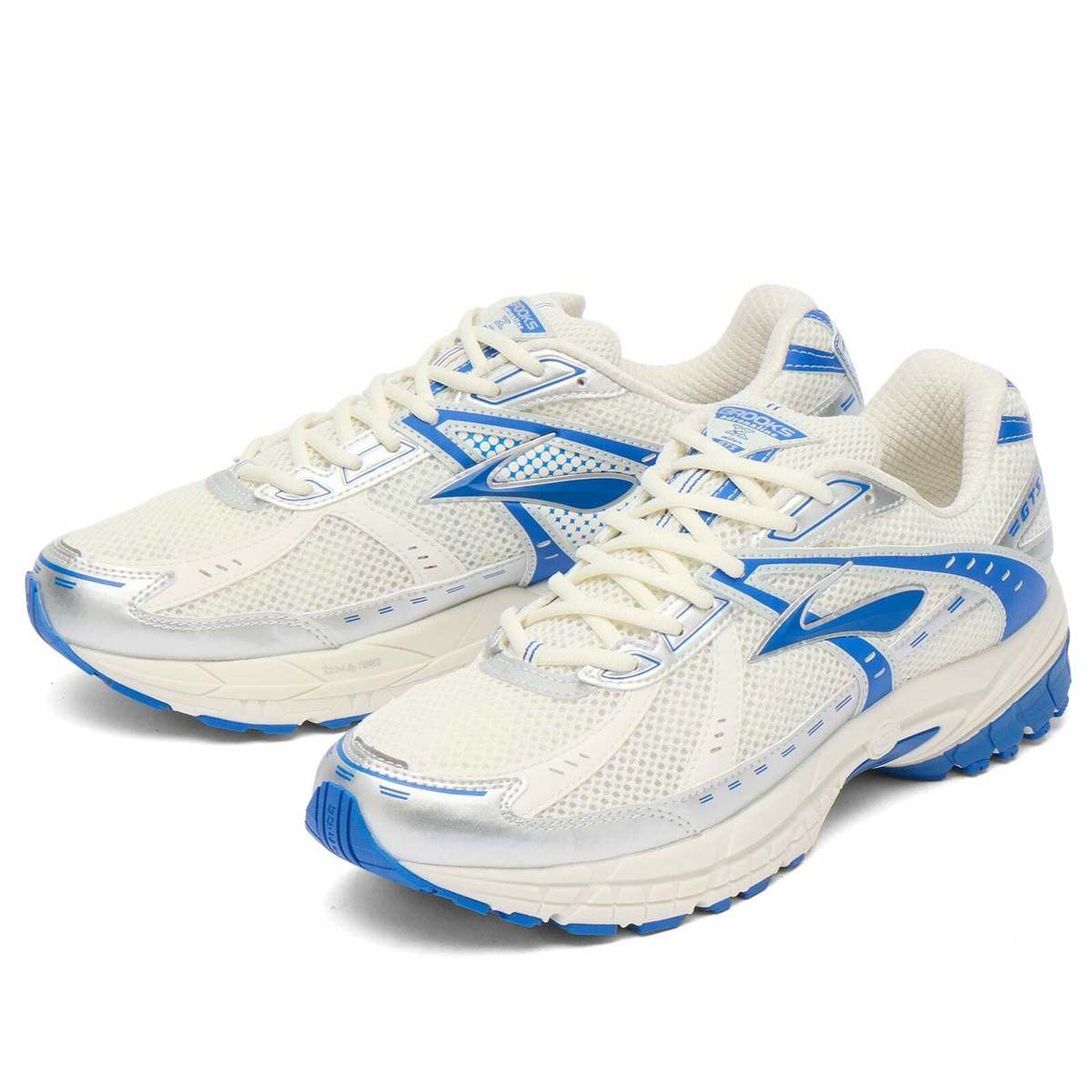Brooks Men's Adrenaline GTS 10 in Coconut Milk/Bluelolite/Silver
