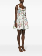 ZIMMERMANN - Floral Print Linen And Silk Blend Mini Dress