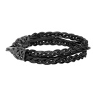 Emanuele Bicocchi Black Braided Bracelet