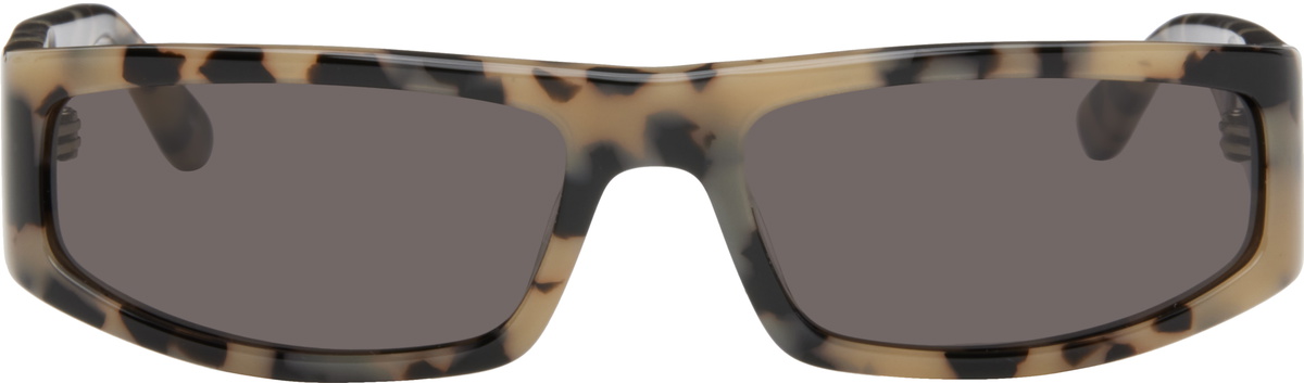 Courrèges Black & Beige Tech Sunglasses