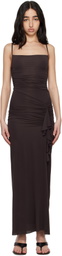 BEC + BRIDGE Brown Nara Ruffle Maxi Dress
