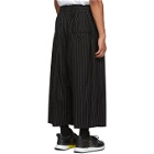 Sasquatchfabrix. Black and White Wool Silhouette Trousers