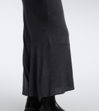 Junya Watanabe Wool jersey maxi skirt