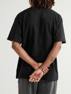 WTAPS - Logo-Appliquéd Cotton-Jersey T-Shirt - Black