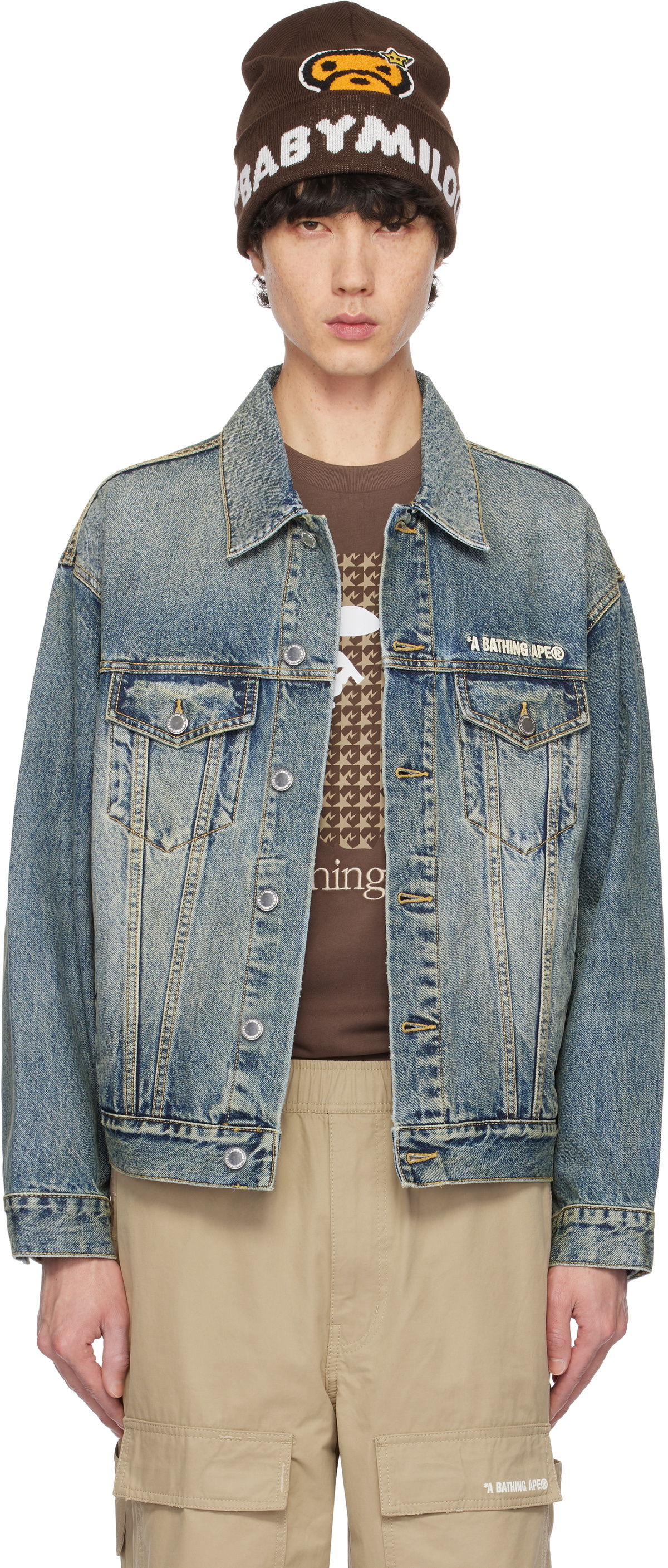 BATHING APE ×  Jeans Denim Jacket FAKE PRINT DENIM JACKET | bape.com