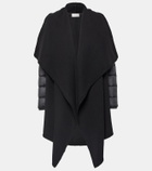 Moncler Wool-blend down-paneled cape