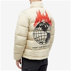 Napapijri Men's x Obey Puffer Jacket in Beige Foam