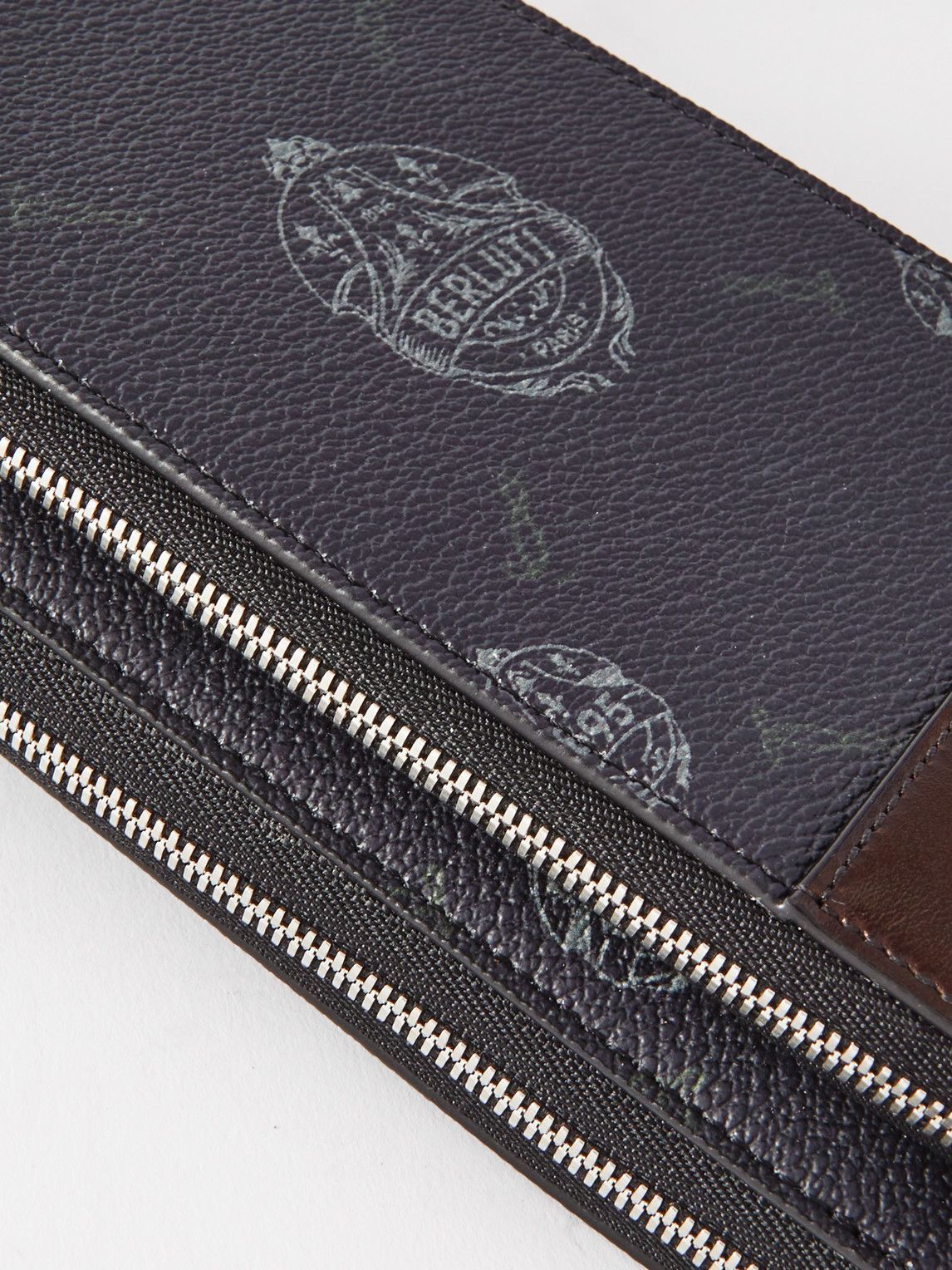 Gants Berluti En Cuir Et Toile Doublés Cachemire - Taille 8,5 - Noir/Marron - Neuf (Modèle Signature)