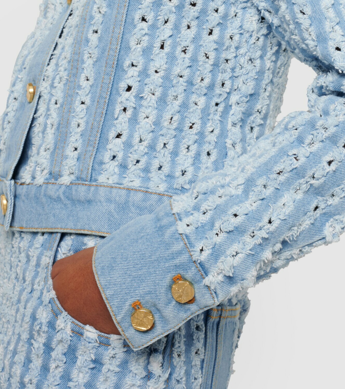 Nina Ricci Striped denim jacket