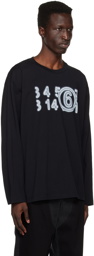 MM6 Maison Margiela Black Zoom Long Sleeve T-Shirt