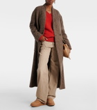 Jimmy Choo Diamond Maxi shearling-trimmed suede sneakers