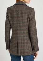 Veronica Beard Hedi Dickey Layered Tweed Blazer Charcoal
