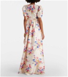 Markarian Miriam beaded floral front-tie gown