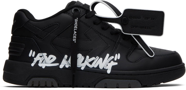 Photo: Off-White Black Out Of Office 'For Walking' Sneakers