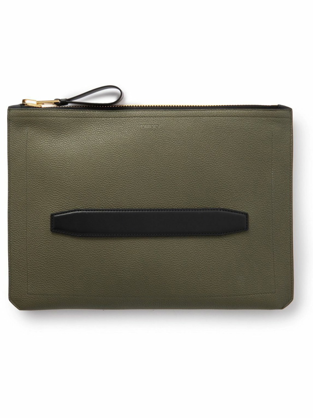 Photo: TOM FORD - Buckley Pebble-Grain Leather Document Holder